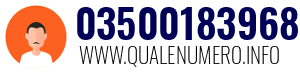 Numero di telefono 03500183968 03500183968