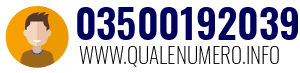 Numero di telefono 03500192039 03500192039