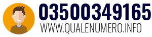 Numero di telefono 03500349165 03500349165