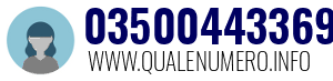 Numero di telefono 03500443369 03500443369