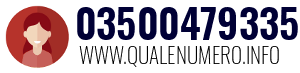 Numero di telefono 03500479335 03500479335