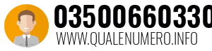 Numero di telefono 03500660330 03500660330