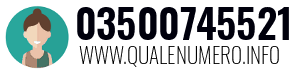 Numero di telefono 03500745521 03500745521