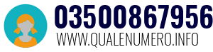 Numero di telefono 03500867956 03500867956