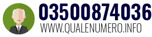 Numero di telefono 03500874036 03500874036
