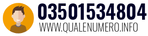 Numero di telefono 03501534804 03501534804