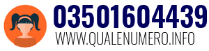 Numero di telefono 03501604439 03501604439