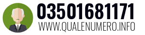 Numero di telefono 03501681171 03501681171