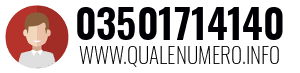 Numero di telefono 03501714140 03501714140