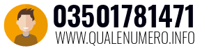 Numero di telefono 03501781471 03501781471