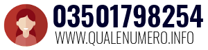 Numero di telefono 03501798254 03501798254