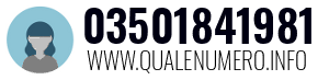 Numero di telefono 03501841981 03501841981