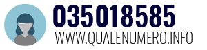 Numero di telefono 035018585 035018585