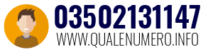 Numero di telefono 03502131147 03502131147