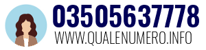Numero di telefono 03505637778 03505637778