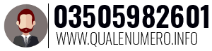 Numero di telefono 03505982601 03505982601