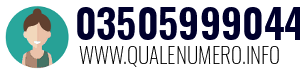 Numero di telefono 03505999044 03505999044
