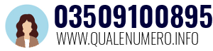 Numero di telefono 03509100895 03509100895