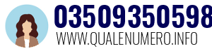 Numero di telefono 03509350598 03509350598