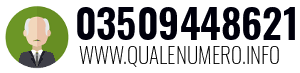 Numero di telefono 03509448621 03509448621