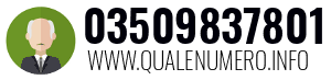 Numero di telefono 03509837801 03509837801