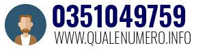 Numero di telefono 0351049759 0351049759
