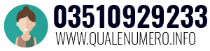 Numero di telefono 03510929233 03510929233