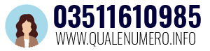 Numero di telefono 03511610985 03511610985