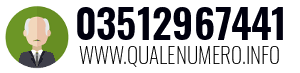 Numero di telefono 03512967441 03512967441