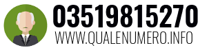 Numero di telefono 03519815270 03519815270