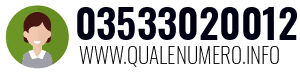 Numero di telefono 03533020012 03533020012