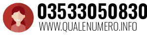 Numero di telefono 03533050830 03533050830