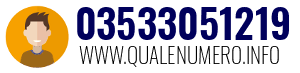 Numero di telefono 03533051219 03533051219