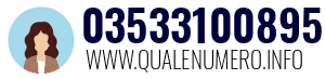 Numero di telefono 03533100895 03533100895