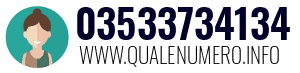 Numero di telefono 03533734134 03533734134