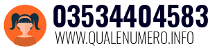 Numero di telefono 03534404583 03534404583