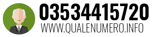 Numero di telefono 03534415720 03534415720