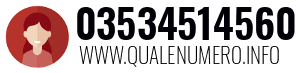 Numero di telefono 03534514560 03534514560