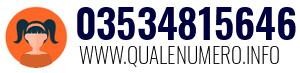Numero di telefono 03534815646 03534815646
