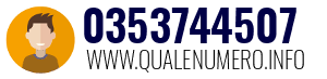 Numero di telefono 0353744507 0353744507