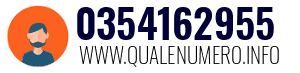 Numero di telefono 0354162955 0354162955