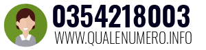 Numero di telefono 0354218003 0354218003