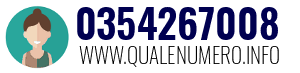 Numero di telefono 0354267008 0354267008