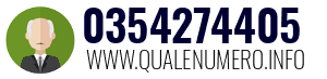 Numero di telefono 0354274405 0354274405