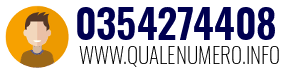 Numero di telefono 0354274408 0354274408
