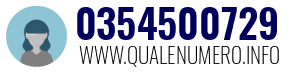 Numero di telefono 0354500729 0354500729
