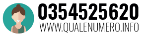 Numero di telefono 0354525620 0354525620