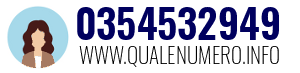 Numero di telefono 0354532949 0354532949