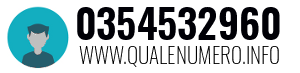Numero di telefono 0354532960 0354532960