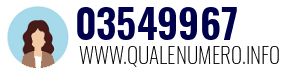 Numero di telefono 03549967 03549967
